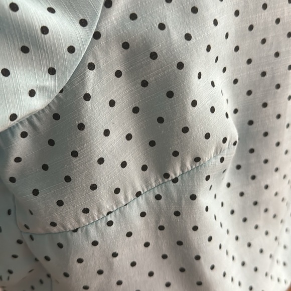 Dressbarn Polka Dot Twofer Tank Blouse Cute Sleeve Details Like New Size 18/20 - Picture 4 of 11